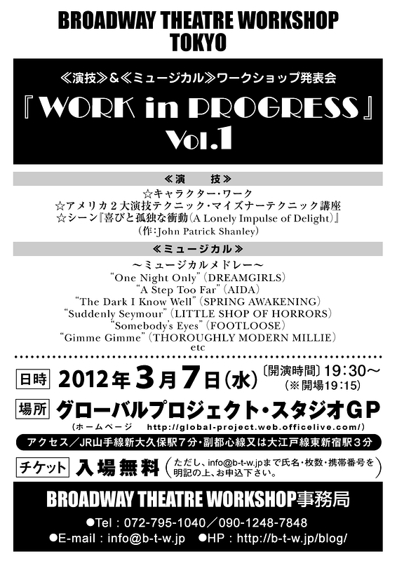 『WORK in PROGRESS』vol.1