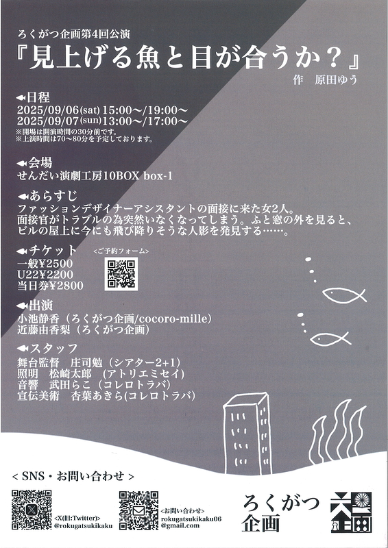 見上げる魚と目が合うか？