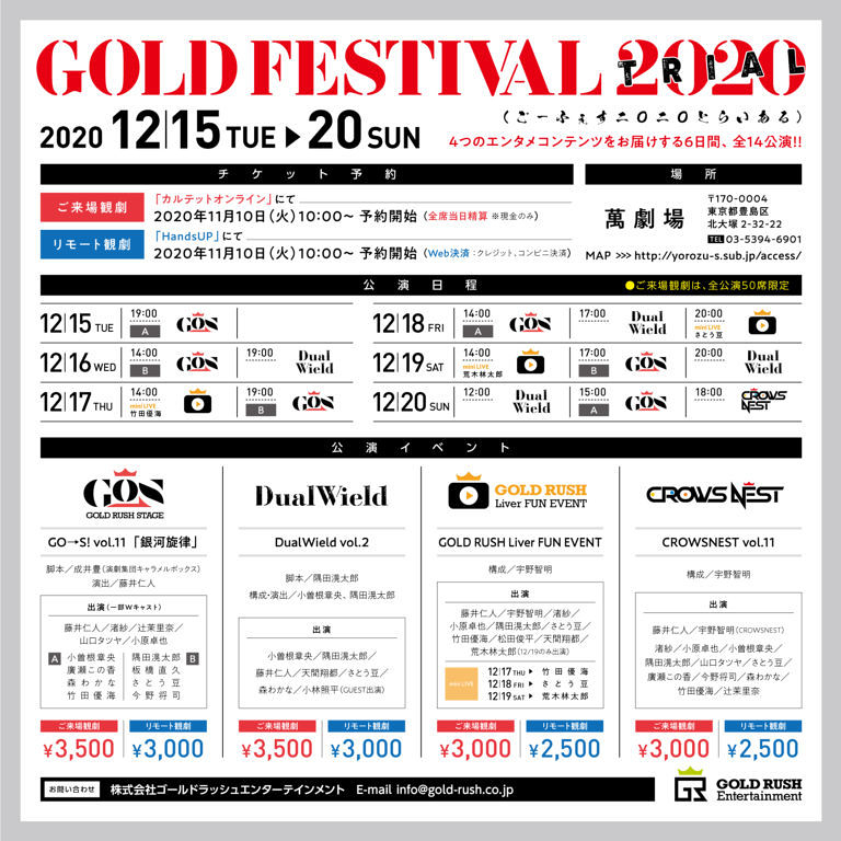 GOLD FESTIVAL 2020-trial-（ごーふぇす2020トライアル）