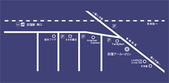 荻窪アールコリンまでの地図