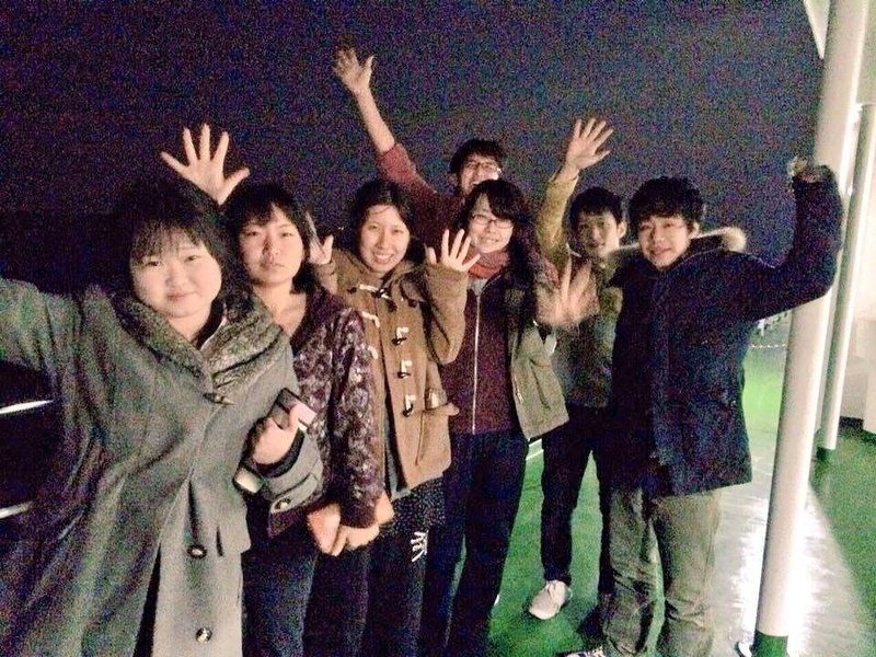 全国学生演劇祭のため、トラックを積んで船移動