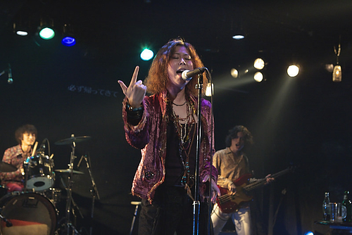Janis on stage
